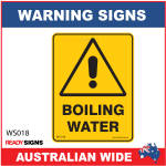 Warning Sign - WS018 - BOILING WATER